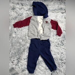 3-6 month baby 3pc football Carter's Navy outfit set
